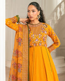 Zivah Apparel Unstitched Embroidered Luxury Lawn 3Pc Suit - Citrina