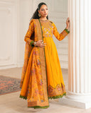 Zivah Apparel Unstitched Embroidered Luxury Lawn 3Pc Suit - Citrina