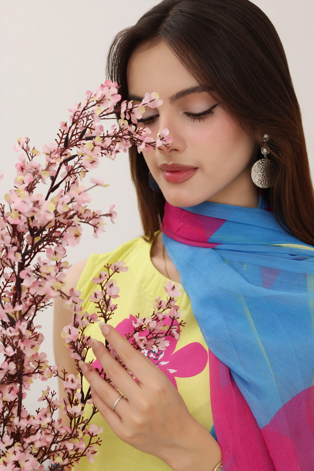 Feathers Premium Printed Lawn Unstitched 3Pc Suit Citrine Curation-FT774