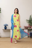 Feathers Premium Printed Lawn Unstitched 3Pc Suit Citrine Curation-FT774