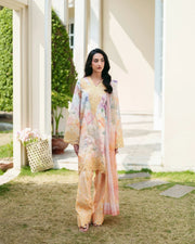 Neeshay Ready to Wear Summer Prints Lawn 3Pc Suit - Citrine Garden