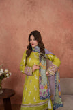 Feathers Premium Embroidered Lawn Unstitched 3Pc Suit Citrine Whisper-FT694