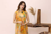 Feathers Premium House of Petals Unstitched Lawn 3Pc Suit Citrus Century-FT750
