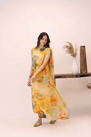 Feathers Premium House of Petals Unstitched Lawn 3Pc Suit Citrus Century-FT750