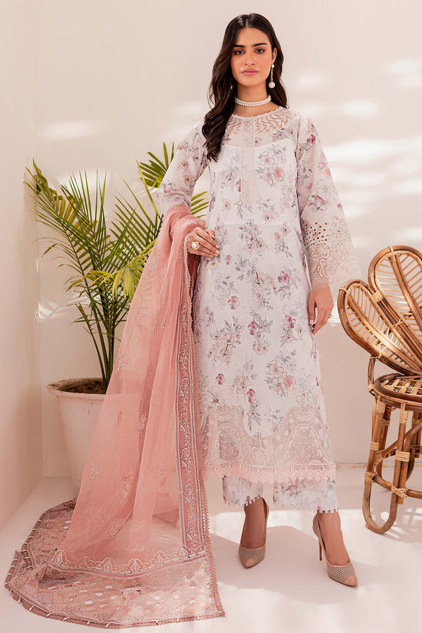 Farasha Summer Essentials Embroidered Lawn Unstitched 3Pc Suit - Ciya