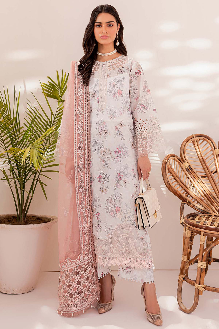 Farasha Summer Essentials Embroidered Lawn Unstitched 3Pc Suit - Ciya