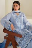 Farasha Summer Weaves Embroidered Lawn Unstitched 3Pc Suit - Cloud Aura