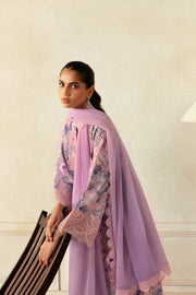 Afrozeh Daybreak Embroidered Lawn Unstitched 3Pc Suit - CLOUD KISSED