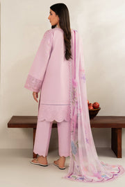 Farasha Summer Weaves Embroidered Lawn Unstitched 3Pc Suit - Cloud Pink