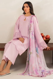 Farasha Summer Weaves Embroidered Lawn Unstitched 3Pc Suit - Cloud Pink