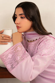Farasha Summer Weaves Embroidered Lawn Unstitched 3Pc Suit - Cloud Pink