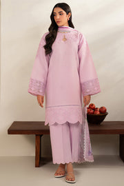 Farasha Summer Weaves Embroidered Lawn Unstitched 3Pc Suit - Cloud Pink