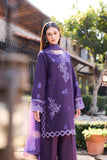 Farasha Sorine Summer Embroidered Lawn Unstitched 3Pc Suit - Cobalt Grace