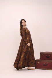 Feathers Premium House of Petals Unstitched Lawn 3Pc Suit Cocoa Canopy-FT757