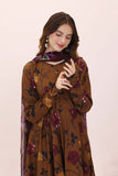 Feathers Premium House of Petals Unstitched Lawn 3Pc Suit Cocoa Canopy-FT757