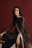 Farasha Fiorella Embroidered Chiffon Unstitched 3Pc Suit - Cocoa Pearl