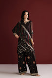 Farasha Fiorella Embroidered Chiffon Unstitched 3Pc Suit - Cocoa Pearl
