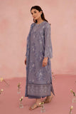 Afrozeh Floral Charm Embroidered Lawn Unstitched 3Pc Suit AL-25-V5-09 Columbine