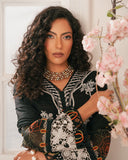 Zivah Apparel Unstitched Embroidered Luxury Lawn 3Pc Suit - Coral