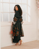 Zivah Apparel Unstitched Embroidered Luxury Lawn 3Pc Suit - Coral