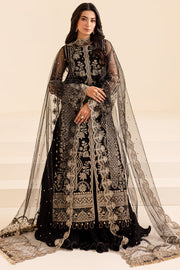 Farasha Luxury Formal Embroidered Net Unstitched 3Pc Suit - Coral Charm