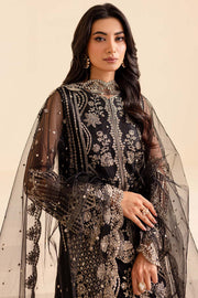 Farasha Luxury Formal Embroidered Net Unstitched 3Pc Suit - Coral Charm
