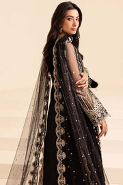 Farasha Luxury Formal Embroidered Net Unstitched 3Pc Suit - Coral Charm