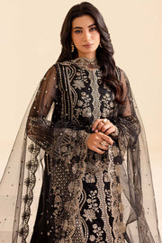 Farasha Luxury Formal Embroidered Net Unstitched 3Pc Suit - Coral Charm
