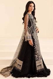 Farasha Luxury Formal Embroidered Net Unstitched 3Pc Suit - Coral Charm