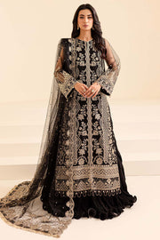 Farasha Luxury Formal Embroidered Net Unstitched 3Pc Suit - Coral Charm