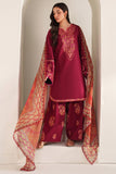 Farasha Summer Weaves Embroidered Lawn Unstitched 3Pc Suit - Coral Flare