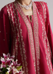 Hussain Rehar Embroidered Luxury Lawn Unstitched 3Pc Suit D-06 CORALE