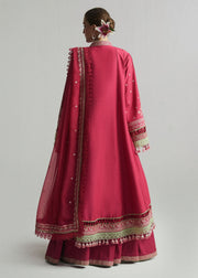 Hussain Rehar Embroidered Luxury Lawn Unstitched 3Pc Suit D-06 CORALE