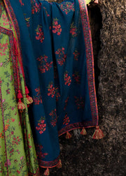 Hussain Rehar Embroidered Karandi Unstitched 3Pc Suit - Corral