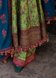 Hussain Rehar Embroidered Karandi Unstitched 3Pc Suit - Corral
