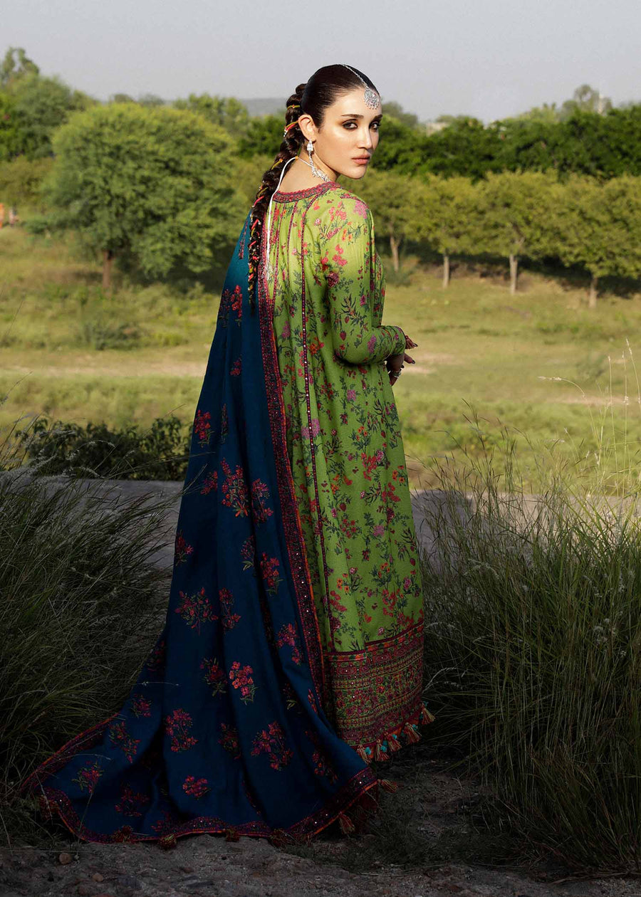 Hussain Rehar Embroidered Karandi Unstitched 3Pc Suit - Corral
