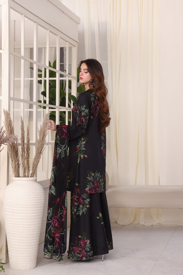 Feathers Premium Whisper of Elan Unstitched Lawn 3Pc Suit Cosmic Coast-FT671