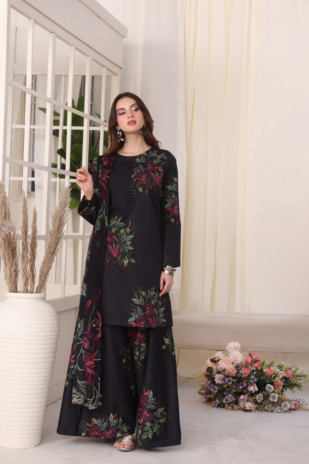 Feathers Premium Whisper of Elan Unstitched Lawn 3Pc Suit Cosmic Coast-FT671