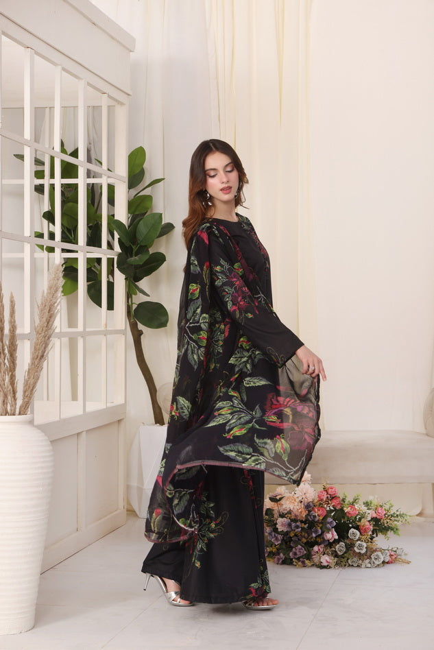 Feathers Premium Whisper of Elan Unstitched Lawn 3Pc Suit Cosmic Coast-FT671