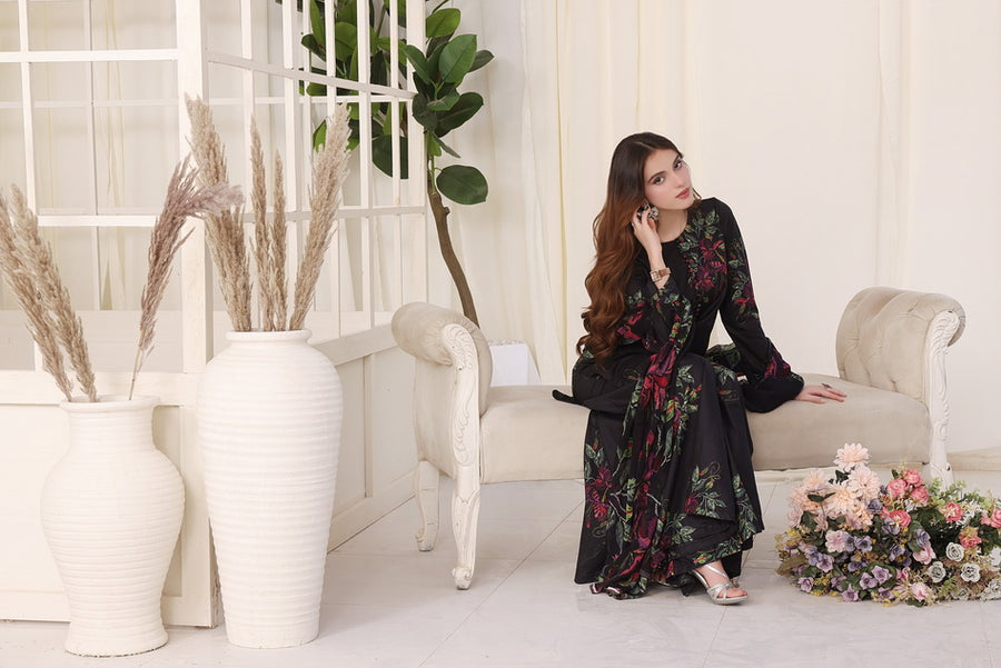 Feathers Premium Whisper of Elan Unstitched Lawn 3Pc Suit Cosmic Coast-FT671