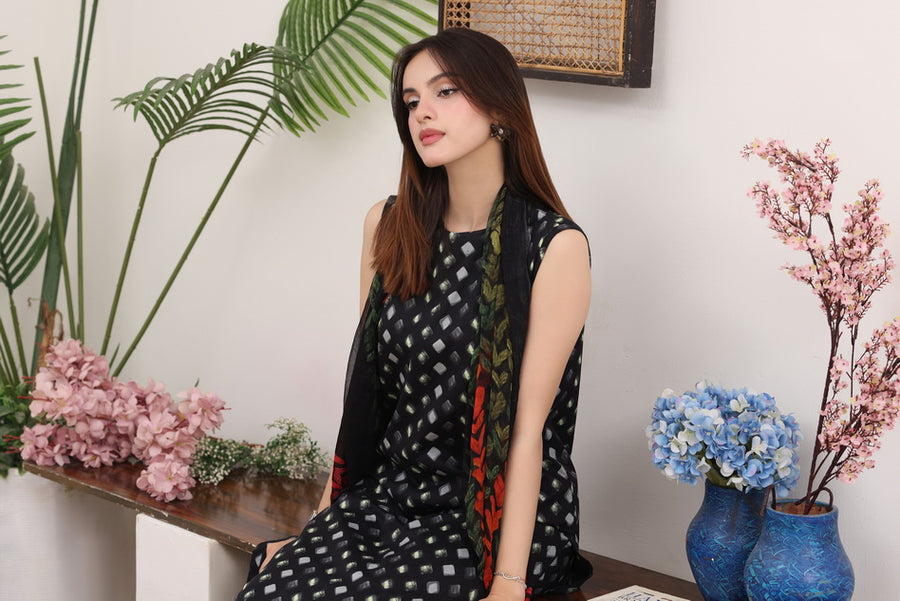 Feathers Premium Printed Lawn Unstitched 3Pc Suit Cosmic Creation-FT776