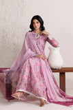 Farasha Fiorella Embroidered Chiffon Unstitched 3Pc Suit - Cottage Rose