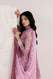 Farasha Fiorella Embroidered Chiffon Unstitched 3Pc Suit - Cottage Rose