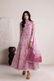 Farasha Fiorella Embroidered Chiffon Unstitched 3Pc Suit - Cottage Rose