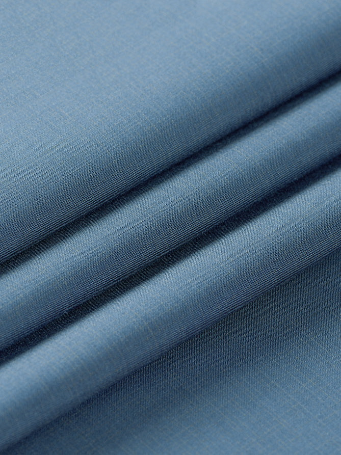 Crimson by Fabrieco Men's Unstitched Blended Suit for Summer - Ash Blue