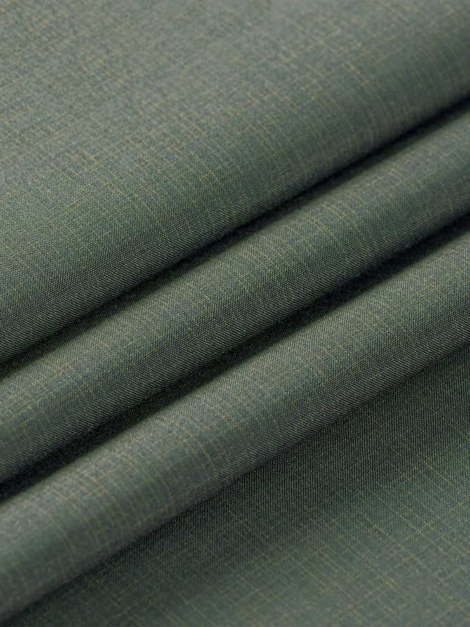 Crimson by Fabrieco Men's Unstitched Blended Suit for Summer - Cadet Green