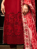 Hemline Odyssey by Mushq Embroidered Lawn Unstitched 3Pc Suit - Crimson Chic