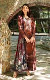 Asifa & Nabeel Meraki Embroidered Viscose Unstitched 3Pc Suit - Crimson Chill