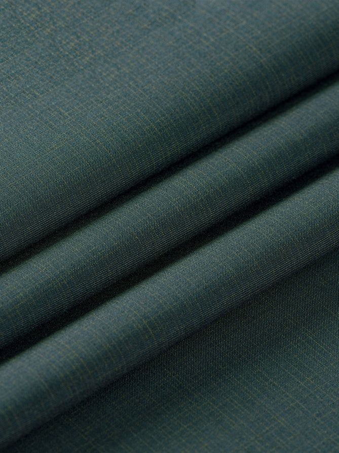 Crimson by Fabrieco Men's Unstitched Blended Suit for Summer - Dark Green