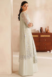 Farasha Luxury Embroidered Chiffon Unstitched 3Pc Suit - Crystal Dew